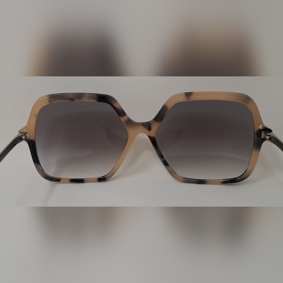 Burberry Sunglasses Havana Gray Gradient Oversized Square Check B4324 59-16-140 - Picture 13 of 16